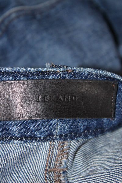 J Brand Mens Straight Jeans Blue Button Cotton Blend Size 38