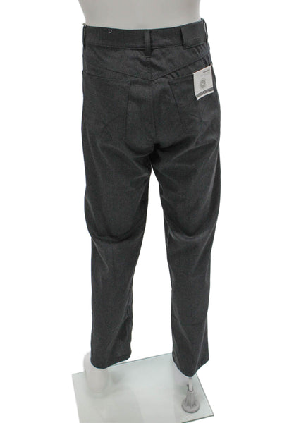 Brax Feel Good Mens Gray Virgin Wool Dress Pants Button Front Size 38