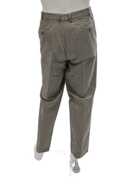 Loro Piana Mens Chino Pants Gray Cotton Size 56