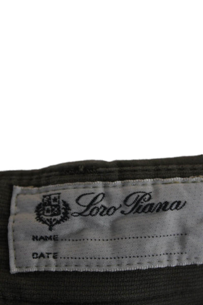 Loro Piana Mens Chino Pants Gray Cotton Size 56