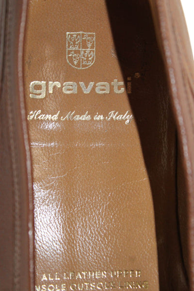 Gravati Mens Leather Slide On Dress Shoe Loafers Brown Size 11 Medium