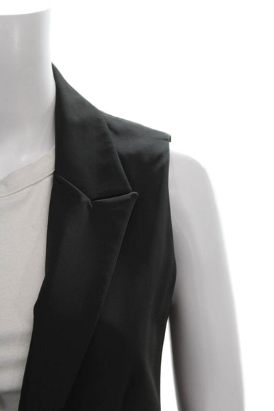 Elizabeth & James Women Sleeveless Black Vest Button Size 0