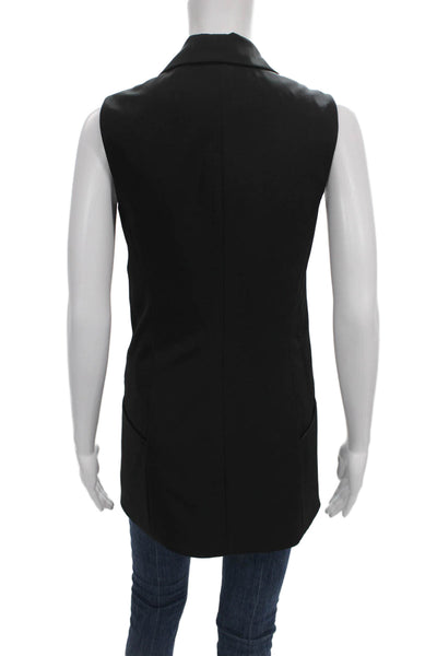 Elizabeth & James Women Sleeveless Black Vest Button Size 0