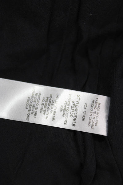 Splendid Women Full Zip Hoodie Black V-Neck Polyester Long Sleeve Size XS