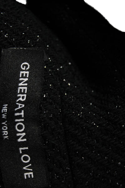Generation Love Womens Black Collared Classic Long Sleeve Blazer Size XS