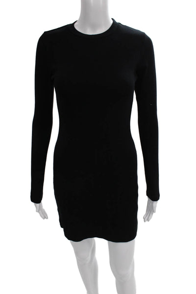 Perfect White Tee Women Bodycon Black Long Sleeve Dress Size XS
