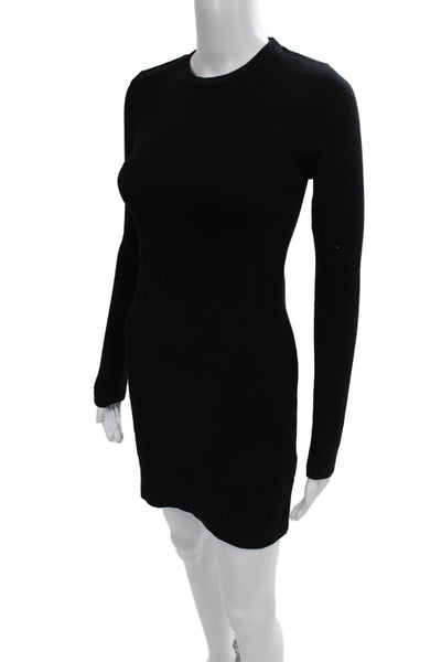 Perfect White Tee Women Bodycon Black Long Sleeve Dress Size XS