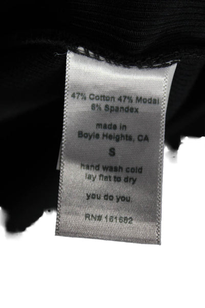 Perfect White Tee Womens Black Mini Long Sleeve Crew Neck Dress Size S