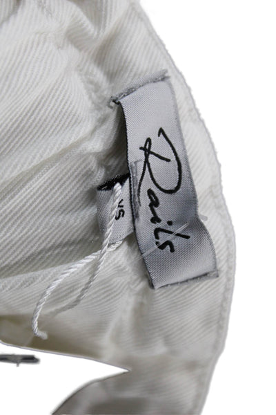 Rails Womens Paperbag Shorts White Button 50% Cotton Size XS