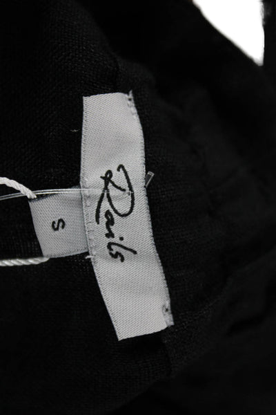 Rails Womens Paperbag Linen Shorts Black Pull On Size XS