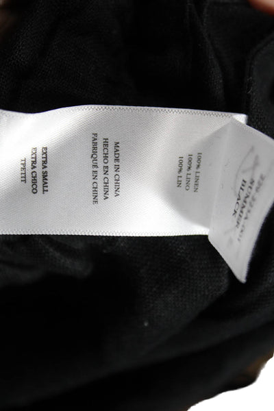Rails Women Paperbag Linen Shorts Black Petite Size S