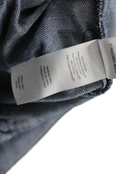 Rails Women Paperbag Shorts Blue Cotton Solid Size XS