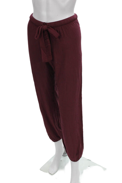 Eberjey Womens Loungewear Set Red Boat Neck Long Sleeve TENCEL Modal Size S
