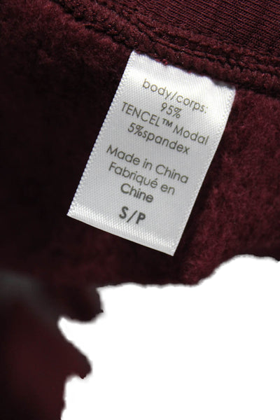 Eberjey Womens Loungewear Set Red Boat Neck Long Sleeve TENCEL Modal Size S