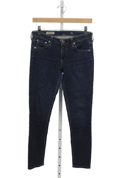 AG Adriano Goldschmied Women Skinny Blue Jeans Cotton Blend Low Rise Size 26