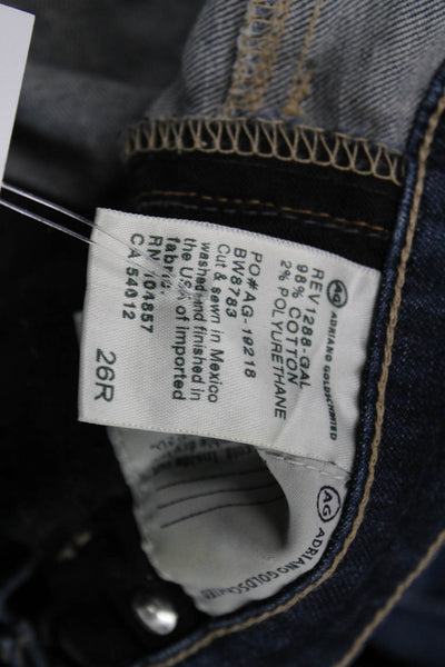 AG Adriano Goldschmied Women Skinny Blue Jeans Cotton Blend Low Rise Size 26