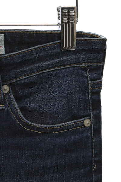 AG Adriano Goldschmied Womens Skinny Jeans Blue Mid Rise Cotton Blend Size 26