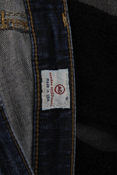 AG Adriano Goldschmied Womens Skinny Jeans Blue Mid Rise Cotton Blend Size 26