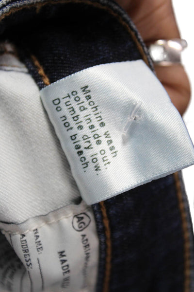 AG Adriano Goldschmied Womens Skinny Jeans Blue Mid Rise Cotton Blend Size 26