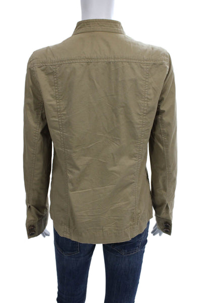 Banana Republic Womens Military Jacket Beige Cotton Button Size M