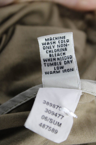 Banana Republic Womens Military Jacket Beige Cotton Button Size M