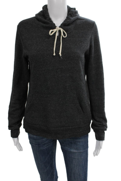Alternative Earth Women Pullover Hoodie Gray Polyester Long Sleeve Size L