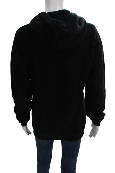 Alo Womens Black Cowl Neck Pullover Hoodie Long Sleeve Polyester Size S
