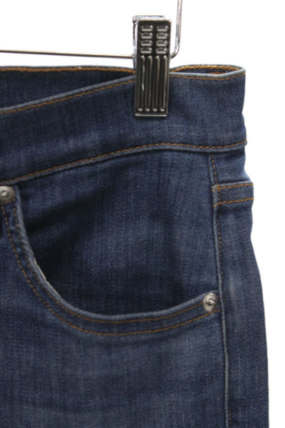 Veronica Beard Womens Cropped High Rise Jeans Blue Inseam 26 Size 27
