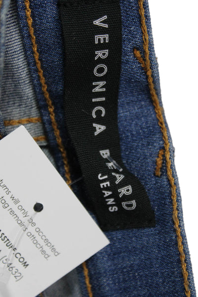 Veronica Beard Womens Cropped High Rise Jeans Blue Inseam 26 Size 27