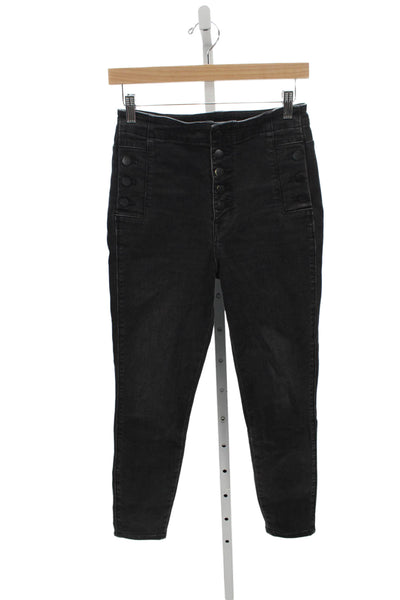 J Brand Womens Skinny High Rise Black Cotton Jeans Size 26