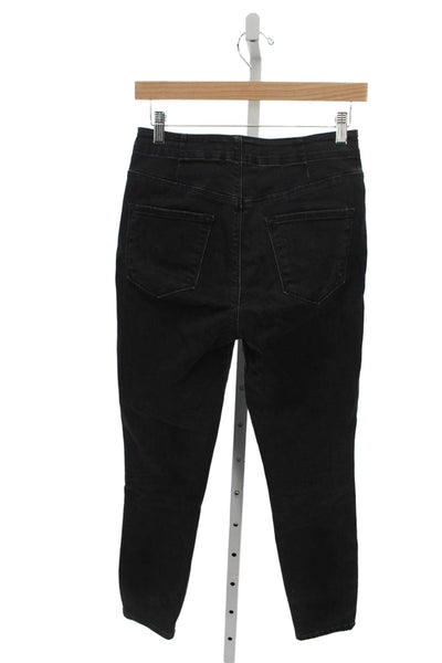 J Brand Womens Skinny High Rise Black Cotton Jeans Size 26