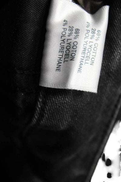 J Brand Womens Skinny High Rise Black Cotton Jeans Size 26