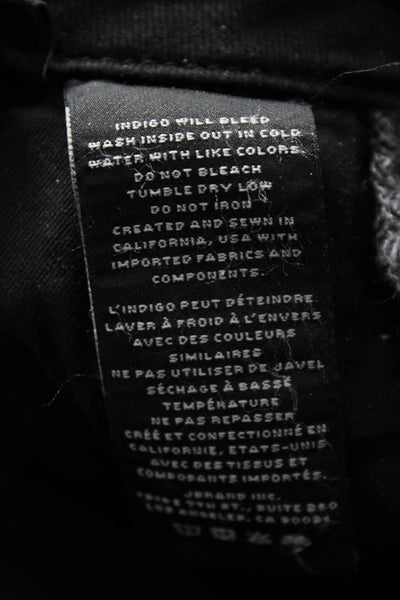 J Brand Womens Skinny High Rise Black Cotton Jeans Size 26