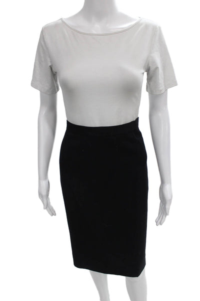 Escada Margaretha Ley Women Straight Pencil Wool Knee Length Skirt Size 42