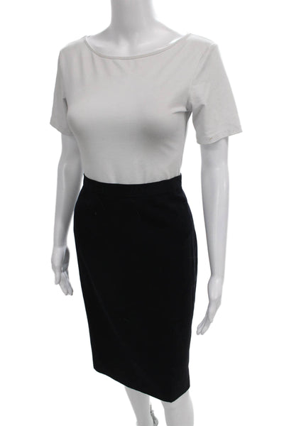 Escada Margaretha Ley Women Straight Pencil Wool Knee Length Skirt Size 42