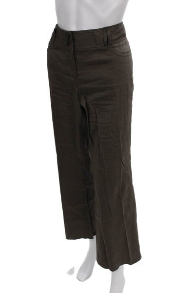 Elie Tahari Womens Dress Pants Brown Polyester Size 12
