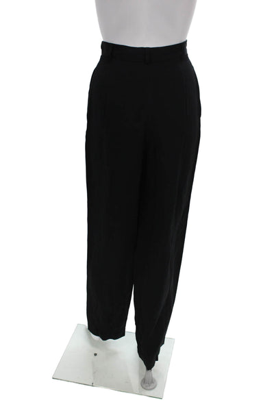 Giorgio Armani Mens Dress Pants Black Button Solid 57% Acetate Size 4