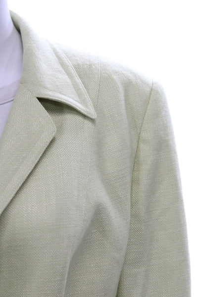 Escada Margaretha Ley Women Basic Jacket Green Wool Silk Long Sleeve Size 42