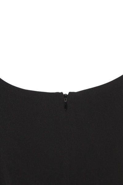 Halston Heritage Women Sheath Dress Black Sleeveless Zip Size 4