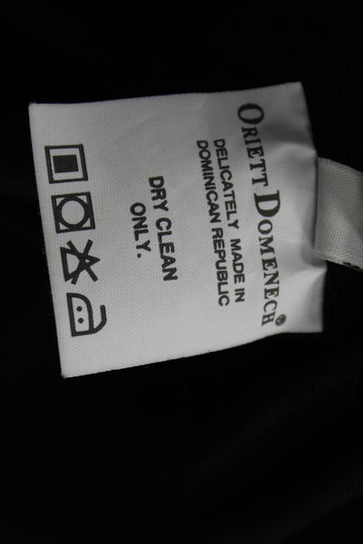 Oriett Domenech Womens Straight Pencil Skirt Black Polyester Zip Size 4