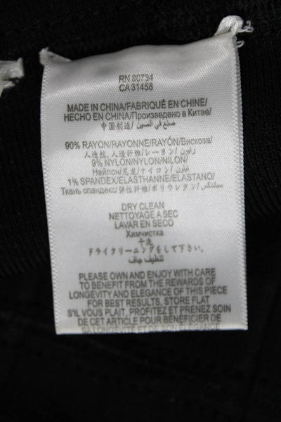 Herve Leger Women Black Bandage Skirt Zip 90% Rayon Short Size S