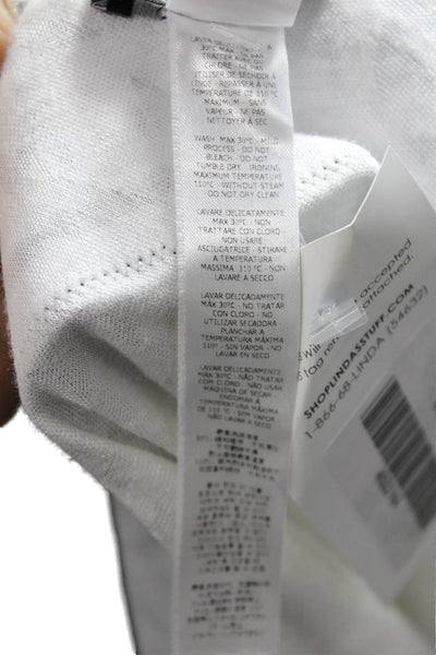 Balmain Womens Wrap Skirt White Houndstooth Viscose Buckle Knee Size XL