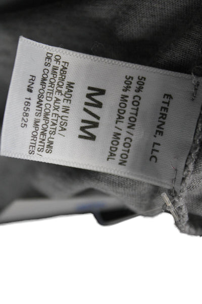 Eterne Womens Basic Gray Crew Neck Short Sleeve T-Shirt Cotton Modal Size M