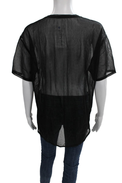 ACNE Studios Womens Basic T-Shirt Black Crew Neck Short Sleeve Polyester Size S
