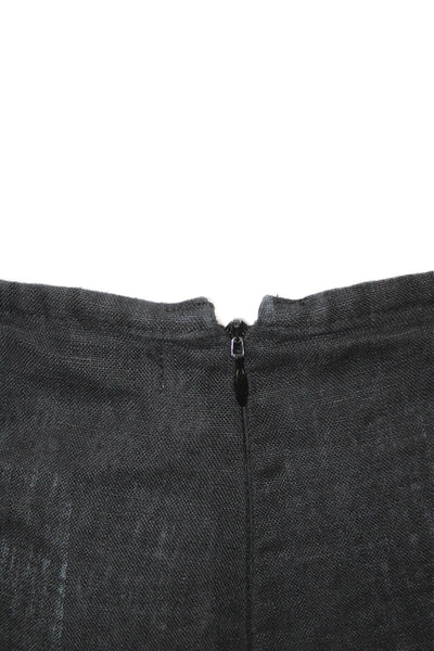 Faithfull The Brand Womens Dress Pants Black Linen Zip Size M