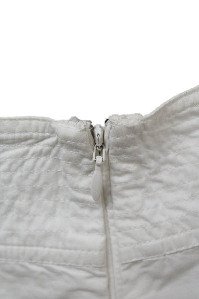 Ulla Johnson Women Paperbag Tie Waist Cotton Shorts White Size 4
