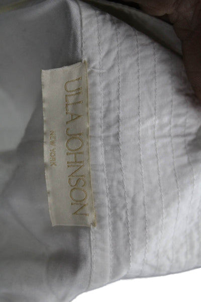 Ulla Johnson Women Paperbag Tie Waist Cotton Shorts White Size 4