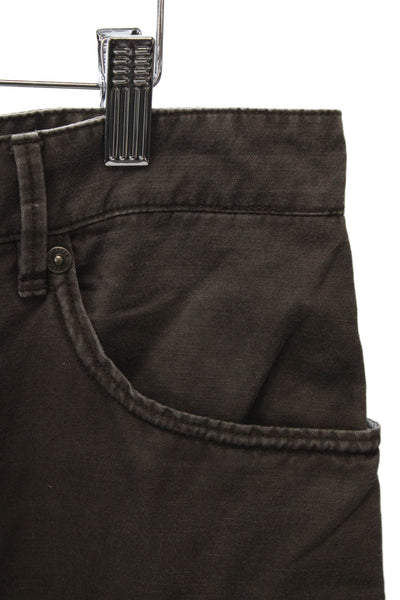 Peter Millar Mens Chino Pants Brown Cotton Button Fly Size 38