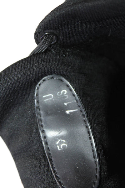 Z Zegna Mens Lace Up Low Top Walking Sneakers Black Size 11