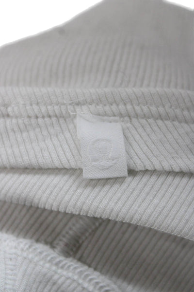 Lululemon Womens Basic Rayon Blend White Crew Neck Long Sleeve T-Shirt Size 10